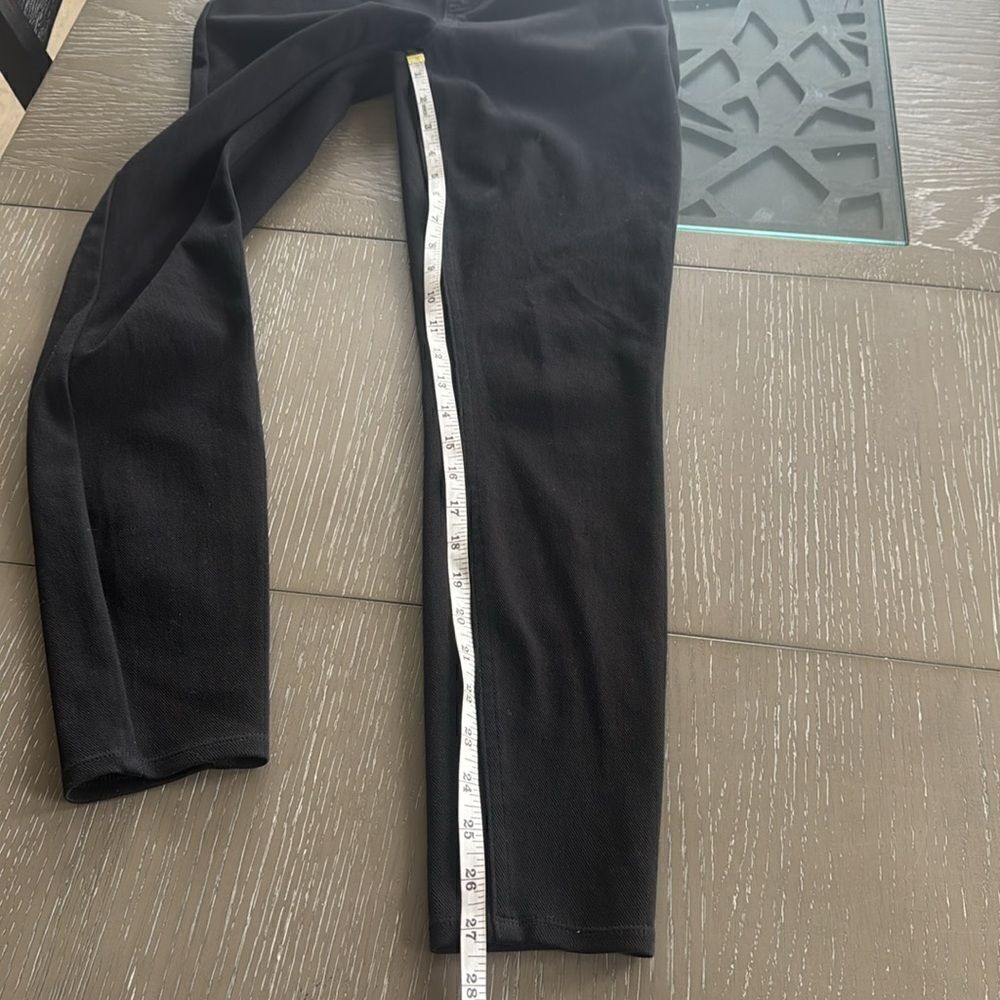 SPANX Jean-ish Pull On Ankle Leggings Black Denim Comfortable Women's Size M EUC - Picture 5 of 14